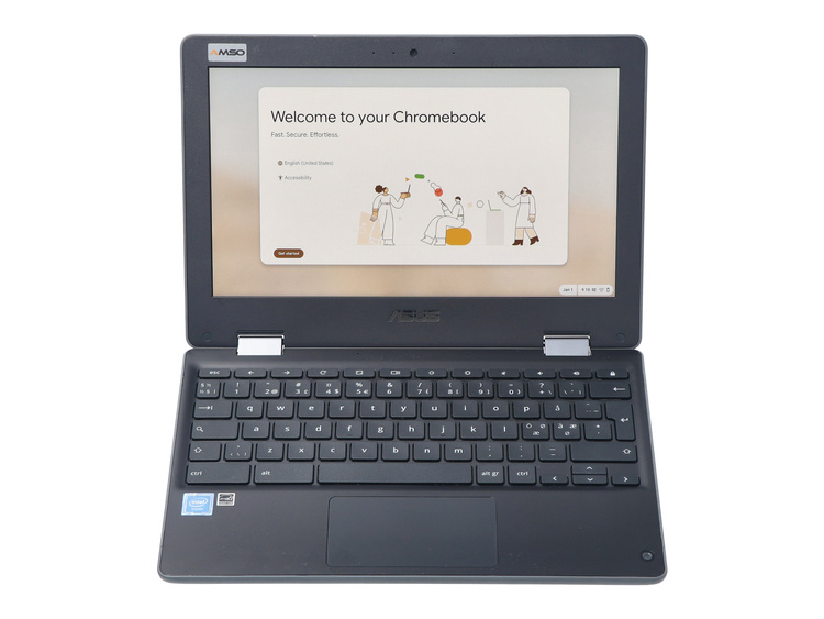 Dotykowy Asus Chromebook Flip C214M 2w1 Celeron N4020 4GB 32GB Flash 1366x768 Chrome OS Klasa A- S/N: M7NXCV09B078274