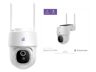 Nowa inteligentna kamera WiFi Solarna PTZ Kolorowy tryb nocny 4Mpx FHD IP65 Encore View Spectra 600