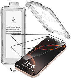 Neues gehärtetes Glas für Apple iPhone 13 Pro + Easy Kit Rahmen
