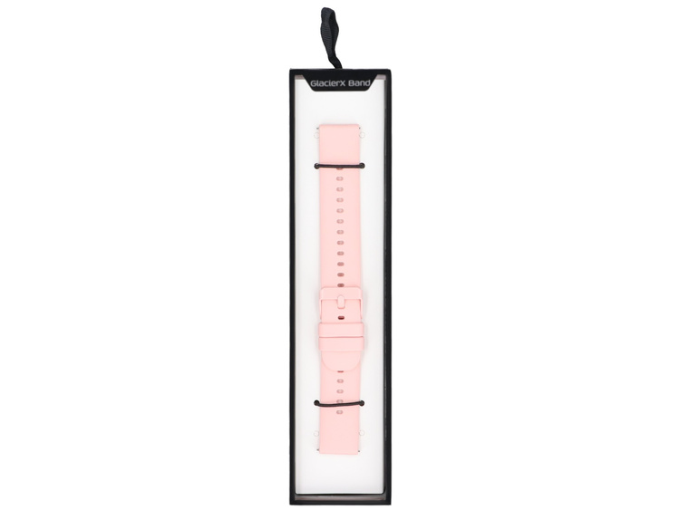 Nowy pasek do smartwatcha GlacierX Silicone Classic Monochromatic Rose Pudrowy róż 20mm