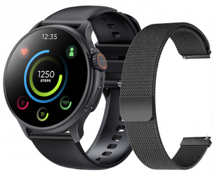 Neuer Smartwatch GlacierX Aura Black + Mesh-Armband GX-AC60 BM