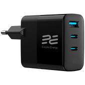 Neue Netzladegerät Encore Energy GaN QC 4+ PD 3.0 USB-A USB-C x2 65W MD-6583R Display.