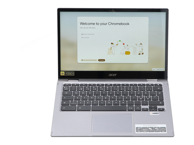 Dotykowy Acer Chromebook R841T S1MN Spin 513 Snapdragon SC7180 8GB 64GB MMC 1920x1080 Chrome OS  Klasa A S/N: NXAA5ED00112512A127600