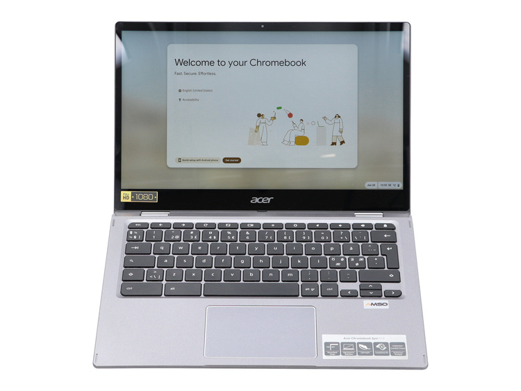 Dotykowy Acer Chromebook R841T S1MN Spin 513 Snapdragon SC7180 8GB 64GB MMC 1920x1080 Chrome OS  Klasa A S/N: NXAA5ED00112512A277600