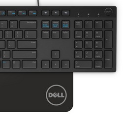 Neue Dell QuietKey KB216 Tastatur Schwarz QWERTY OEM + Aufkleber