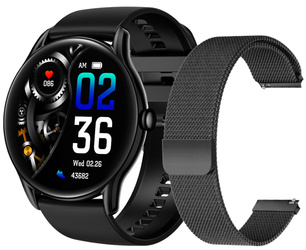 Neuer Smartwatch GlacierX Sphere Black + Mesh-Armband GX-SC36 BM