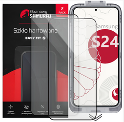 Nowe Szkło Prywatyzujące Ekranowy Samuraj do Samsung Galaxy S24 z ramką Easy Fit | 2-Pack