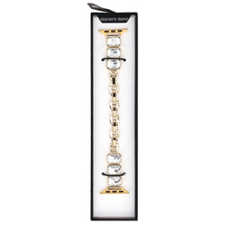 Nowa bransoleta do smartwatcha GlacierX Zirconia Chain Bracelet Gold do Apple Watch 38/40/41mm kolor Złoty