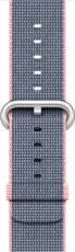 Original Apple Watch Armband Woven Nylon Light Pink - Midnight Blue 38mm