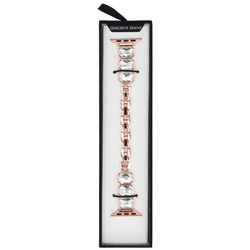 Nowa bransoleta do smartwatcha GlacierX Zirconia Chain Bracelet Rose Gold do Apple Watch 38/40/41mm kolor Różowe Złoto