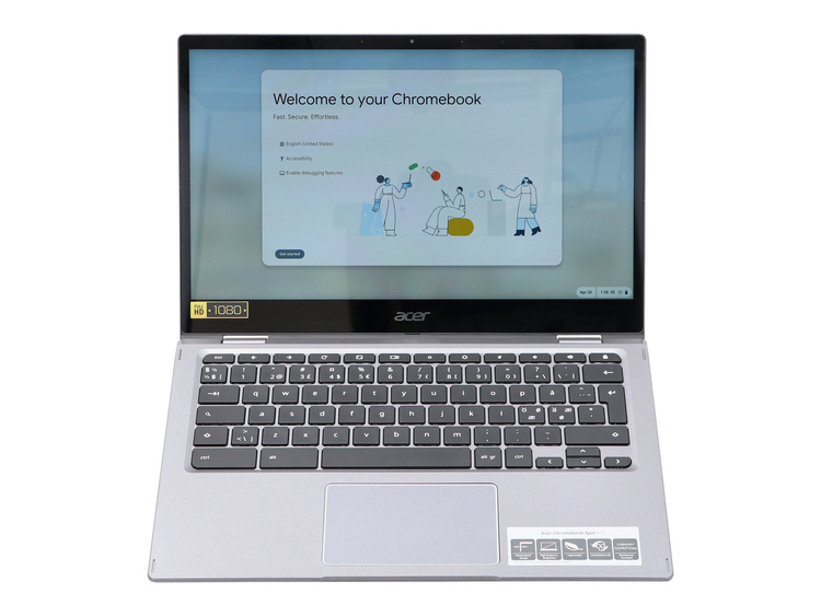 Dotykowy Acer Chromebook R841T S1MN Spin 513 Snapdragon SC7180 8GB 64GB MMC 1920x1080 Chrome OS  Klasa A S/N: NXAA5ED00112512A1D7600