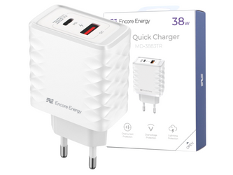 Neue 38W USB-A USB-C QC PD Netzladegerät Encore Energy MD-3883TR