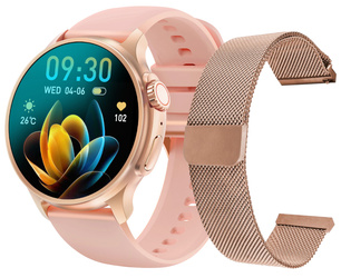 Neuer Smartwatch GlacierX Aura Rose Gold + Mesh-Armband GX-AR60 BM
