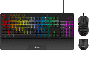 Neues Set Triadyn TRITON Gaming Tastatur TARVOS RGB Anti-Ghosting QWERTY und Maus TELESTO 12800 DPI HUANO Software für Gamer