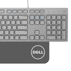 Klawiatura Dell QuietKey KB216 Przewodowa Szara QWERTY +naklejki