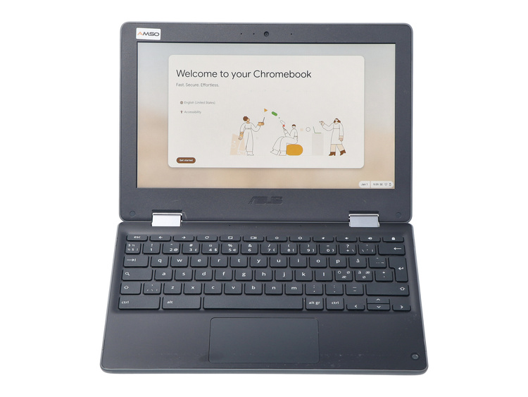 Dotykowy Asus Chromebook Flip C214M 2w1 Celeron N4020 4GB 32GB Flash 1366x768 Chrome OS Klasa A- S/N: M7NXCV09B101275