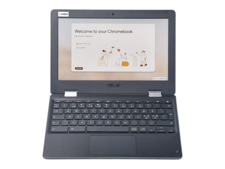 Dotykowy Asus Chromebook Flip C214M 2w1 Celeron N4020 4GB 32GB Flash 1366x768 Chrome OS Klasa A- S/N: M7NXCV09B110279