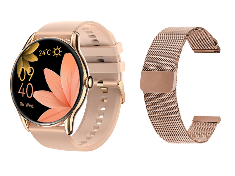 Nowy Smartwatch GlacierX Sphere Rose Gold + Bransoleta mesh GX-SZ36 BM
