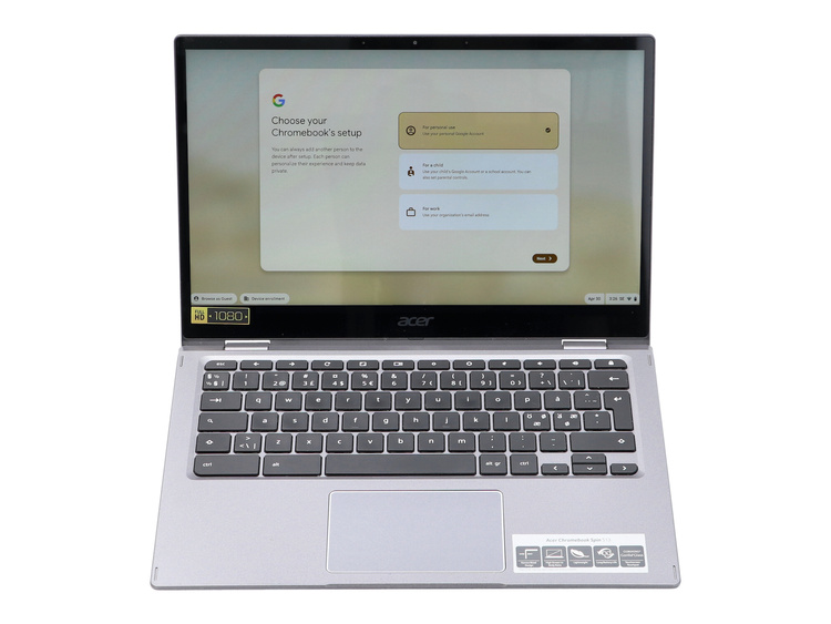Dotykowy Acer Chromebook R841T S1MN Spin 513 Snapdragon SC7180 8GB 64GB MMC 1920x1080 Chrome OS  Klasa A S/N: NXAA5ED00112512A1F7600
