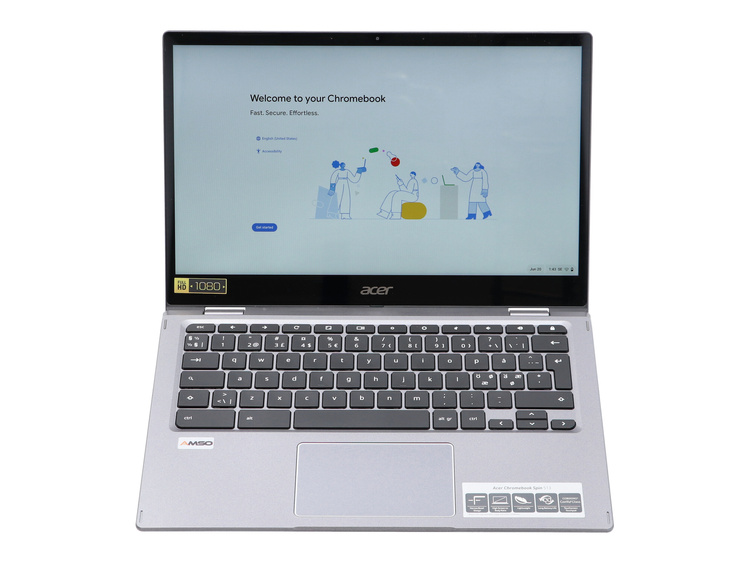Dotykowy Acer Chromebook R841T S1MN Spin 513 Snapdragon SC7180 8GB 64GB MMC 1920x1080 Chrome OS  Klasa A S/N: NXAA5ED00112512A227600