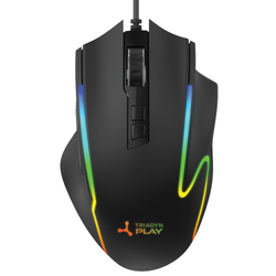 Nowa Mysz Gamingowa Triadyn Play DEIMOS 12800 DPI Instant A825 Dla Graczy Podświetlenie LED HUANO Czarna