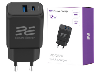 Neues Encore Energy USB-A USB-C 12W Netzladegerät Adapter MD-1283R