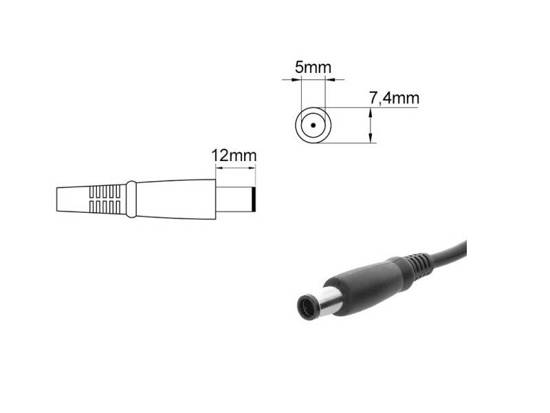 Oryginalny Zasilacz Dell 65W 19.5V 3.34A 7.4x5.0mm